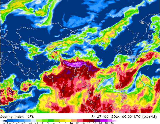 Soaring Index GFS Fr 27.09.2024 00 UTC