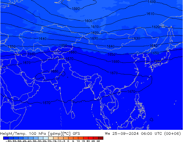 Geop./Temp. 100 hPa GFS mié 25.09.2024 06 UTC