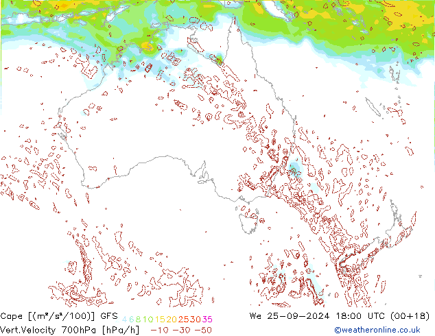 Cape GFS ср 25.09.2024 18 UTC