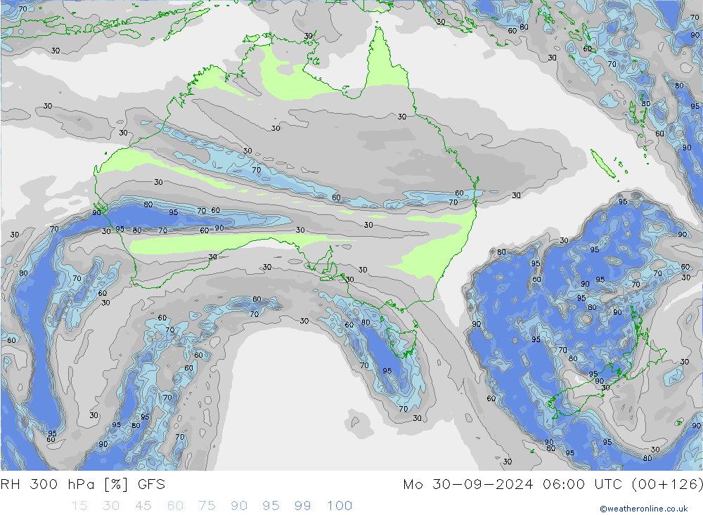 RH 300 hPa GFS September 2024