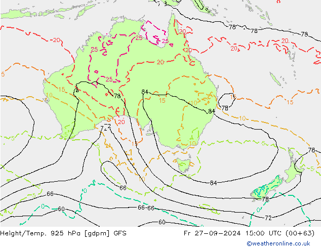 Height/Temp. 925 hPa GFS September 2024