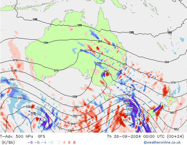 T-Adv. 500 hPa GFS Th 26.09.2024 00 UTC