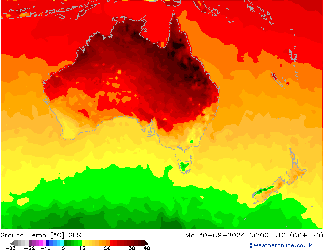 temp. mín./solo GFS Seg 30.09.2024 00 UTC