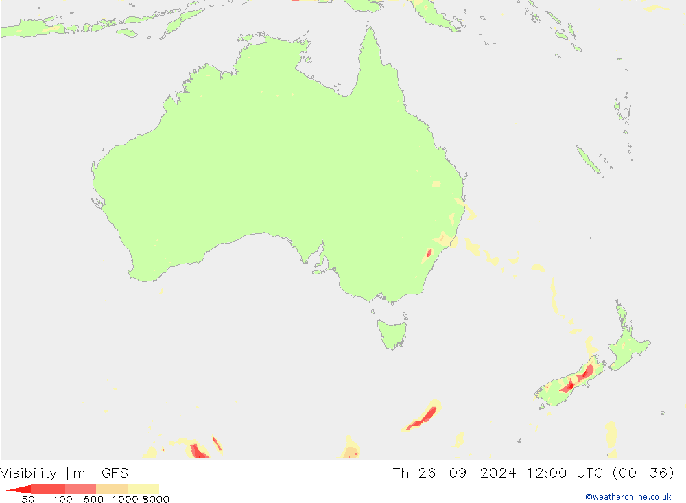 Visibility GFS Th 26.09.2024 12 UTC