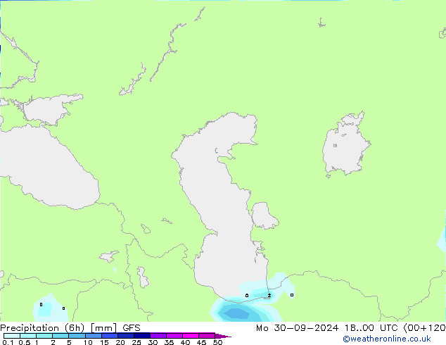 Z500/Rain (+SLP)/Z850 GFS пн 30.09.2024 00 UTC