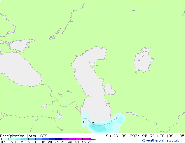 Precipitation GFS Su 29.09.2024 09 UTC