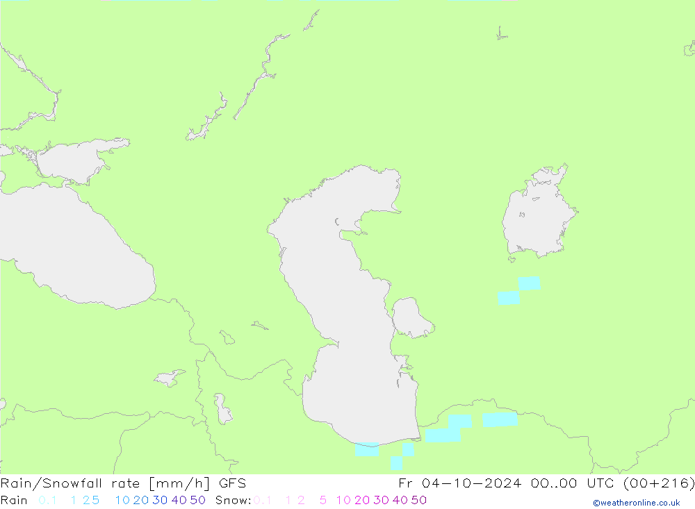 Regen/Sneeuwval GFS vr 04.10.2024 00 UTC