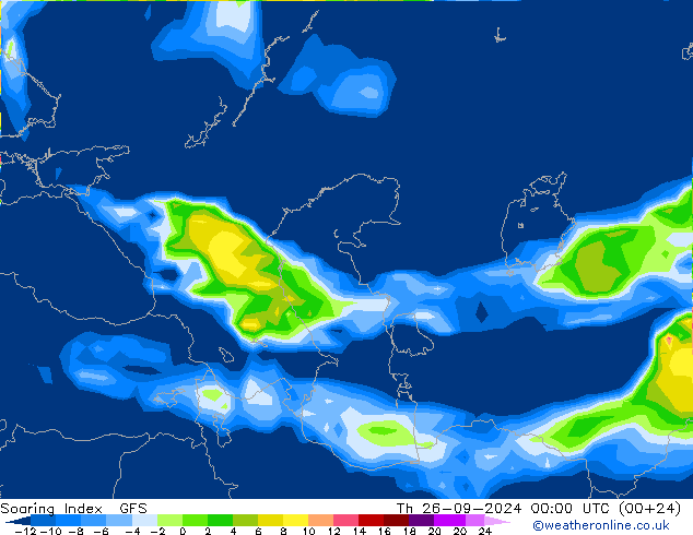 Soaring Index GFS Čt 26.09.2024 00 UTC