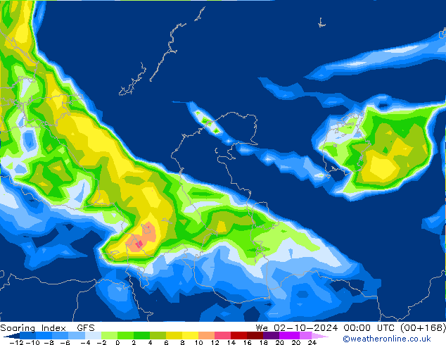 Soaring Index GFS ср 02.10.2024 00 UTC