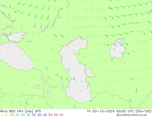  850 hPa GFS  03.10.2024 00 UTC