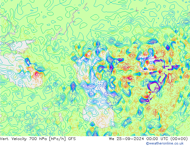 Vert. Velocity 700 hPa GFS We 25.09.2024 00 UTC