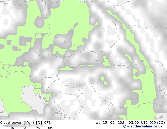 Nubi alte GFS mer 25.09.2024 03 UTC