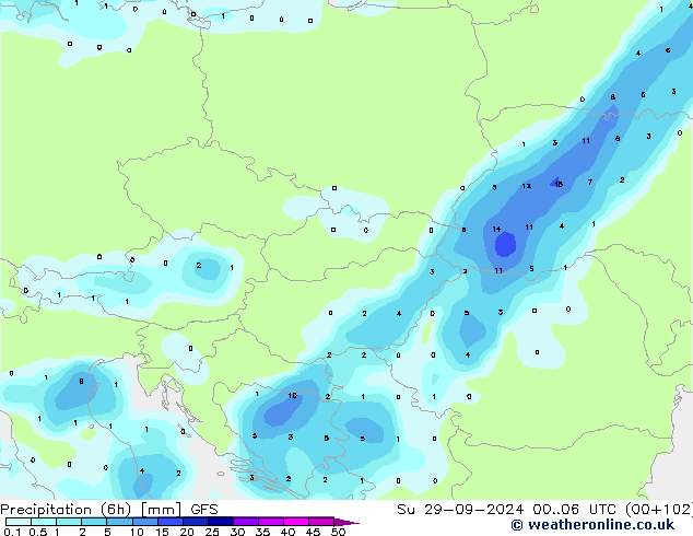 Z500/Yağmur (+YB)/Z850 GFS Paz 29.09.2024 06 UTC