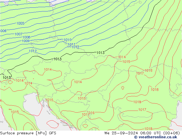 GFS: wo 25.09.2024 06 UTC