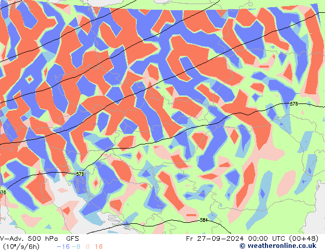 V-Adv. 500 hPa GFS Fr 27.09.2024 00 UTC