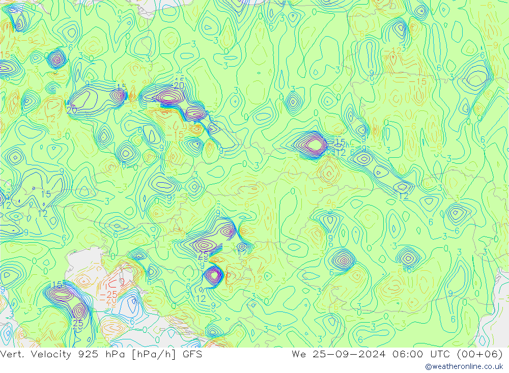 Vert. Velocity 925 hPa GFS We 25.09.2024 06 UTC