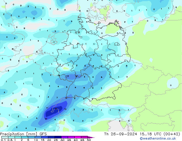 precipitação GFS Qui 26.09.2024 18 UTC