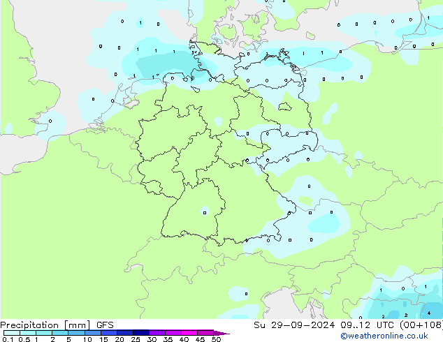 GFS: nie. 29.09.2024 12 UTC