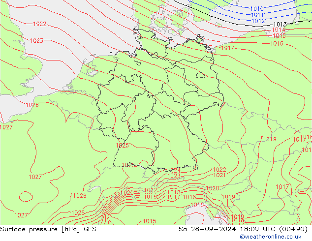 GFS: сб 28.09.2024 18 UTC