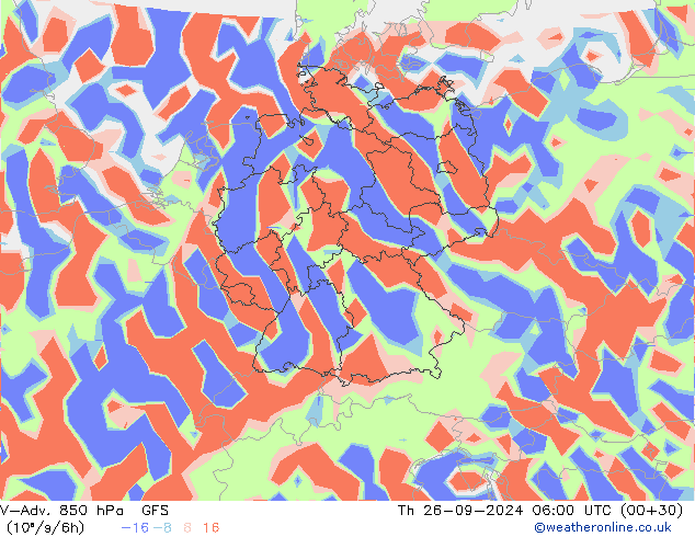 V-Adv. 850 hPa GFS do 26.09.2024 06 UTC