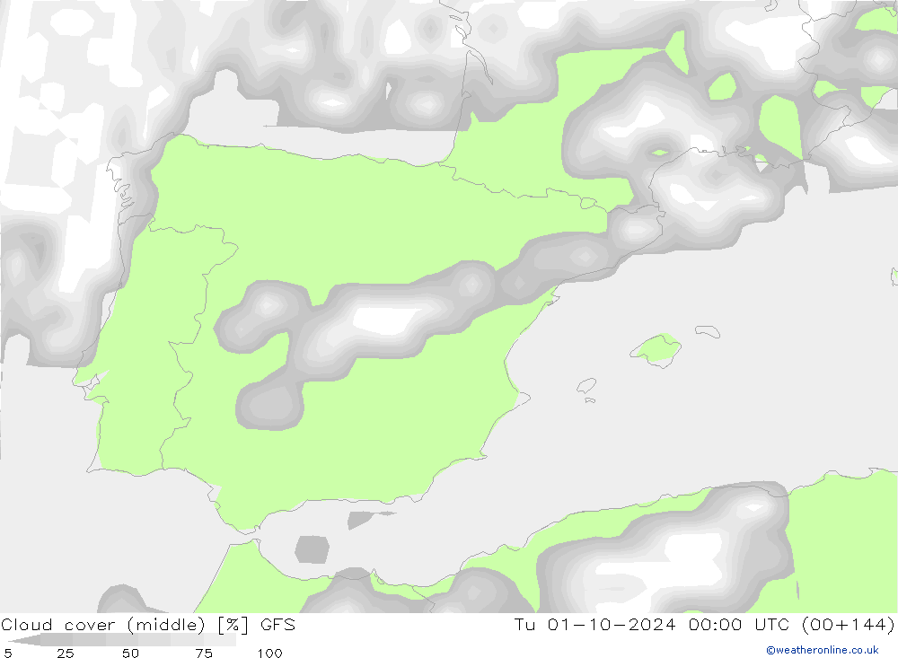 Nubes medias GFS mar 01.10.2024 00 UTC