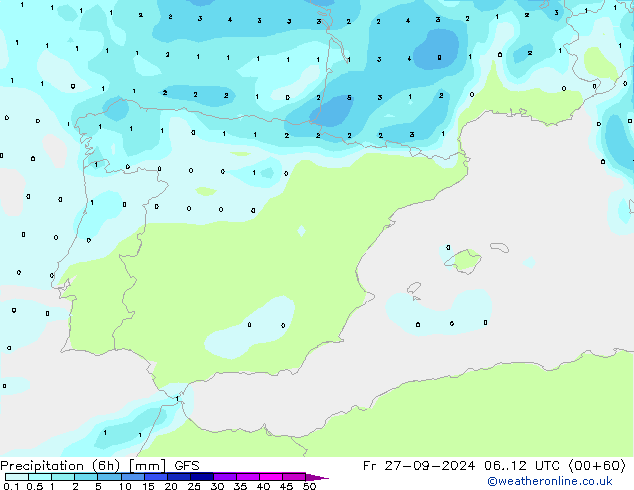 Z500/Rain (+SLP)/Z850 GFS Pá 27.09.2024 12 UTC