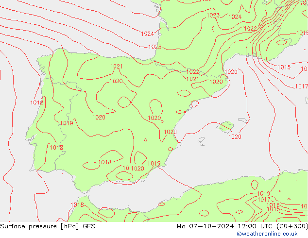 GFS: lun 07.10.2024 12 UTC