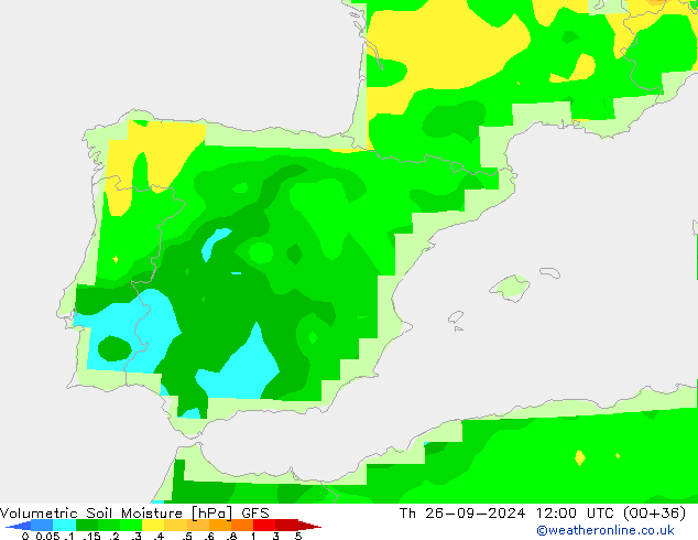 Volumetric Soil Moisture GFS Th 26.09.2024 12 UTC