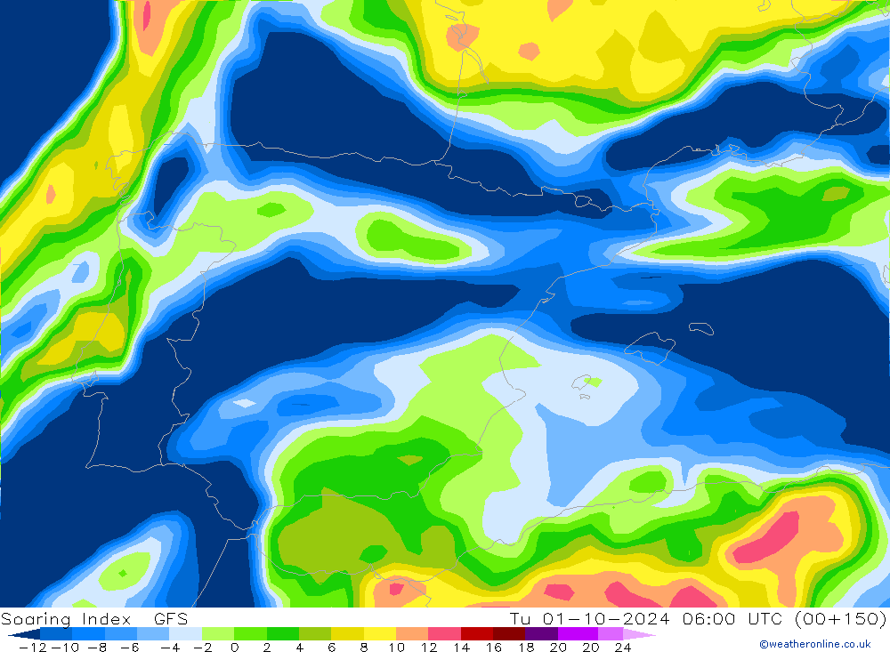 Soaring Index GFS mar 01.10.2024 06 UTC