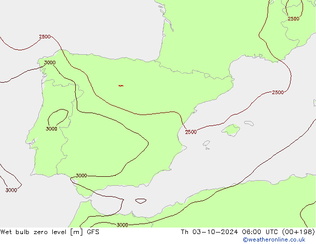 Theta-W Sıfır Seviyesi GFS Per 03.10.2024 06 UTC