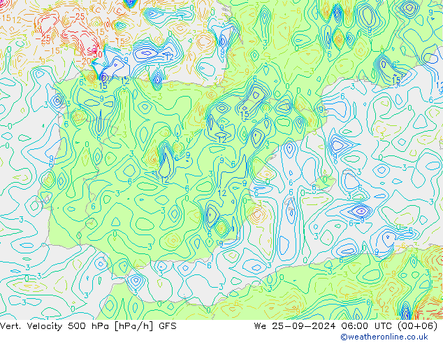 Vert. Velocity 500 hPa GFS Mi 25.09.2024 06 UTC