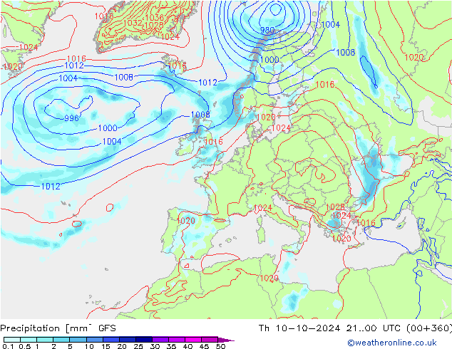 GFS: Čt 10.10.2024 00 UTC