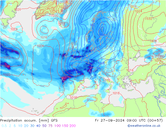 Precipitation accum. GFS pt. 27.09.2024 09 UTC