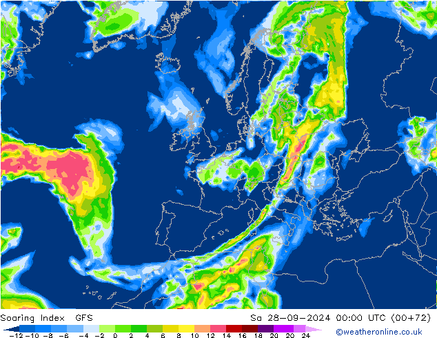 Soaring Index GFS za 28.09.2024 00 UTC