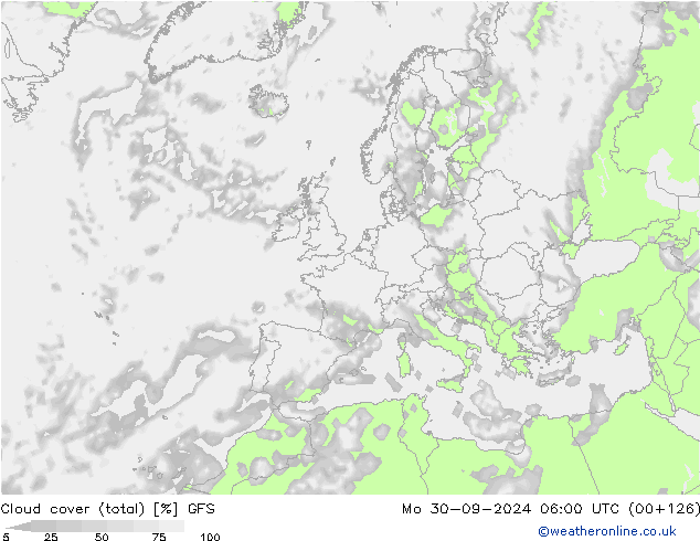 nuvens (total) GFS Seg 30.09.2024 06 UTC