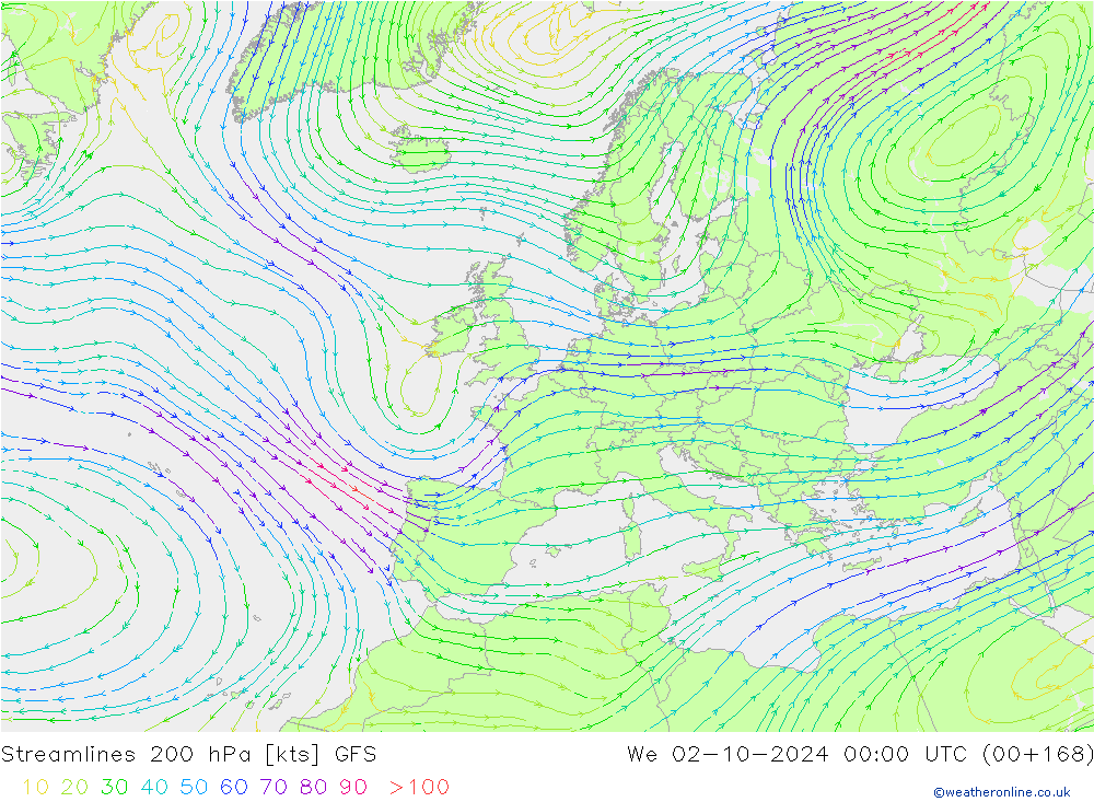  200 hPa GFS  02.10.2024 00 UTC