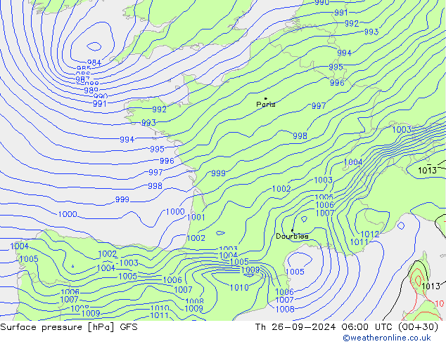 GFS: Qui 26.09.2024 06 UTC