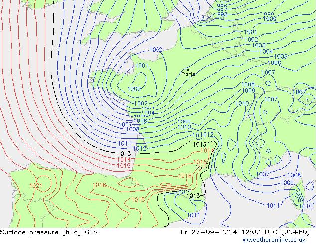 GFS: vr 27.09.2024 12 UTC