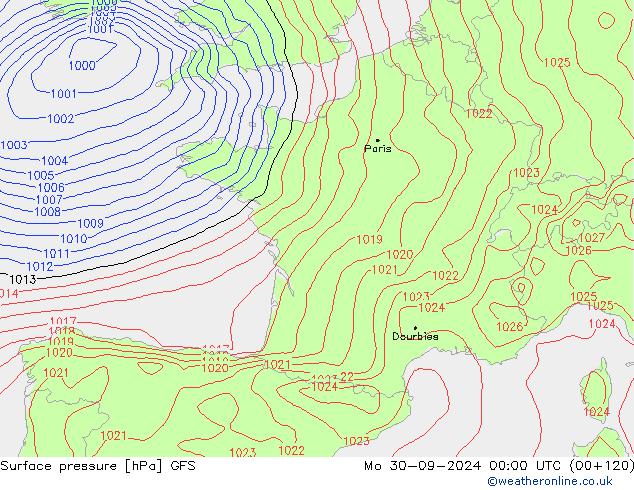 GFS: Seg 30.09.2024 00 UTC