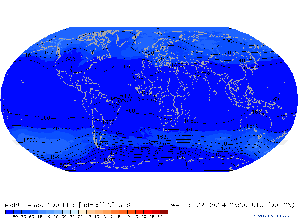 Yükseklik/Sıc. 100 hPa GFS Eylül 2024