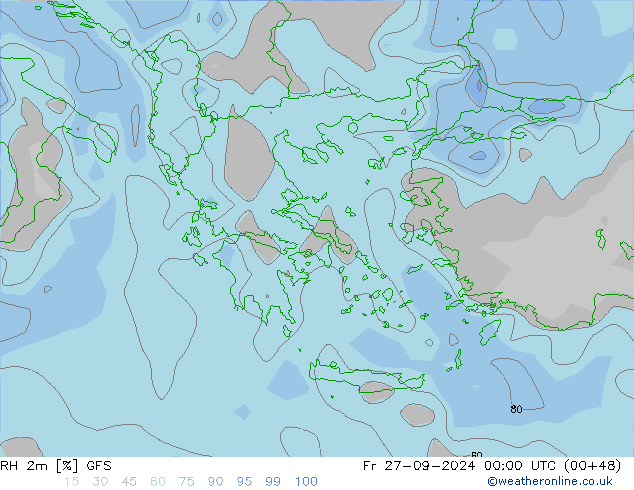 RH 2m GFS wrzesień 2024