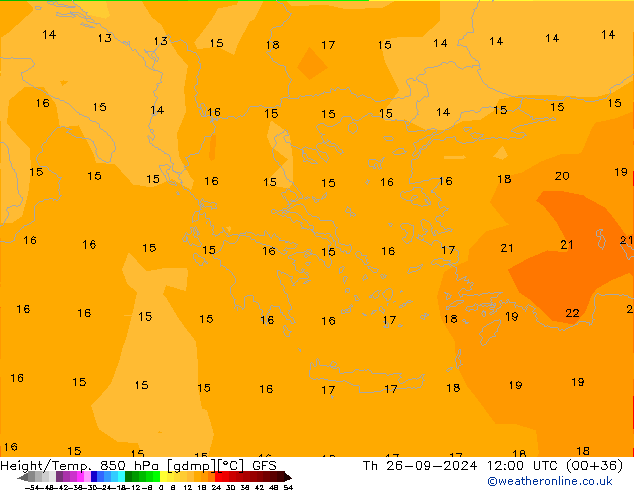 Z500/Rain (+SLP)/Z850 GFS чт 26.09.2024 12 UTC