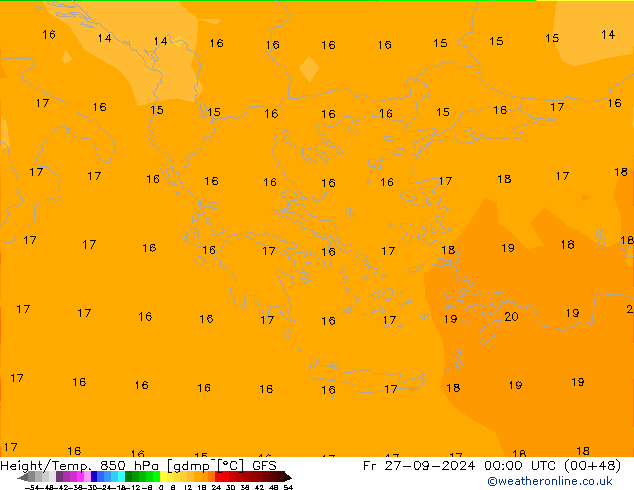 Z500/Rain (+SLP)/Z850 GFS Fr 27.09.2024 00 UTC