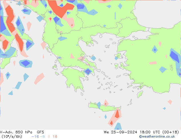 V-Adv. 850 hPa GFS wo 25.09.2024 18 UTC