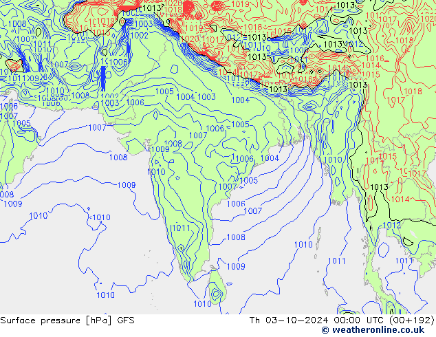 GFS: чт 03.10.2024 00 UTC