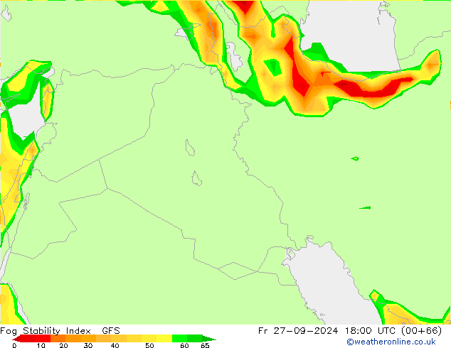 Fog Stability Index GFS Fr 27.09.2024 18 UTC