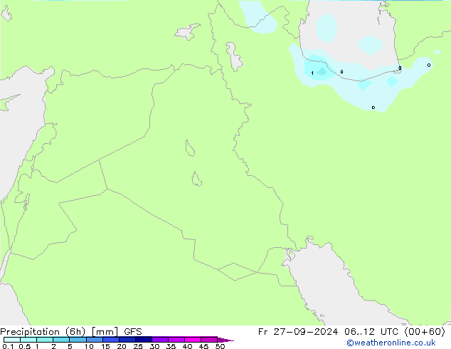 Precipitação (6h) GFS Sex 27.09.2024 12 UTC