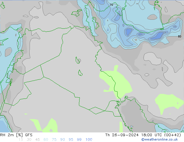 RH 2m GFS Qui 26.09.2024 18 UTC