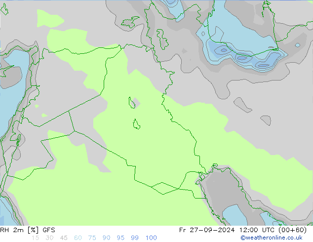 RH 2m GFS Fr 27.09.2024 12 UTC