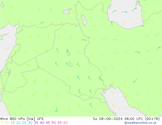  850 hPa GFS  28.09.2024 06 UTC